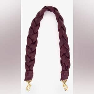 Clare V plum braided napa leather strap